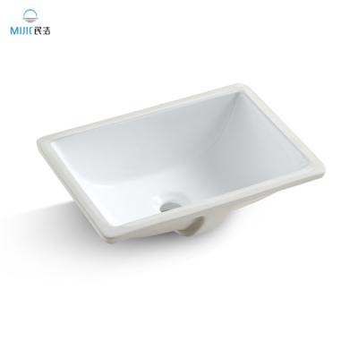 China Modern CUPC Under Basin Counter Rectangle Ceramic Sanitary Ware Under Mounted Bathroom Sink Wash Basin for sale