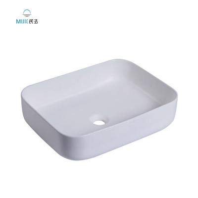 China Factory Direct Selling Bathroom Ware Modern Art Practical Sanitary Basin Glazed Matte White Glazed Bathroom Vanity Basin Bathroom Sink for sale