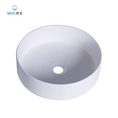 China CUPC Matt Color Ceramic Sinks Round Art Basin Round Hand Basin Modern Matte White Ceramic Bathroom Sink for sale