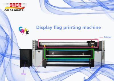 China CMYK zeigt Flaggen-Tintenstrahl-Textildruckmaschine 1440dpi an zu verkaufen