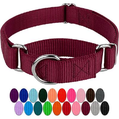 China Lights Martingale Collar - Burgundy Martingale Heavy Duty Nylon Dog Collar - 19 Vibrant Color Options for Small Medium Large Dogs for sale