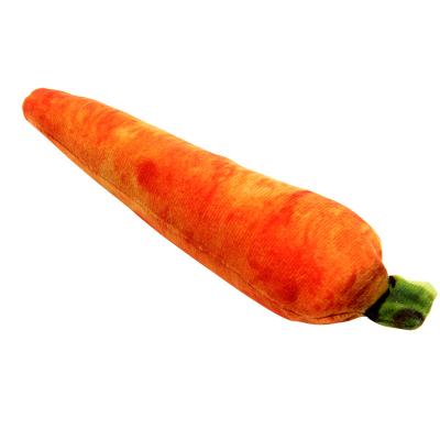 China High Quality Viable Carrot Squeak Plush Puppy Chewing Plush Toy For Dogs Cats Puppies Toy Dog Play Bite Training for sale