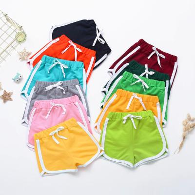 China Anti-wrinkle summer Korean version of candy solid color sports shorts Mid-waist girl's pants for sale