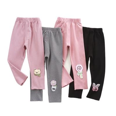 China Anti-wrinkle 2021 Korean cartoon stretch winter baby girl thin casual pants pants for sale