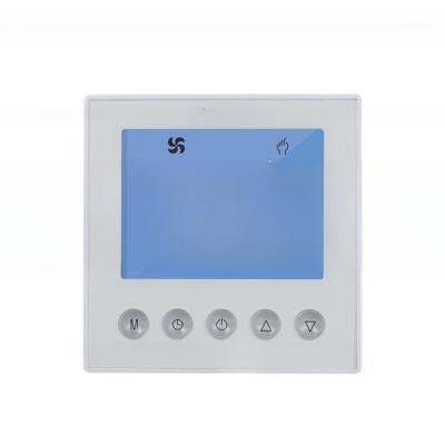 China Square Shaped Blue Backlight Room Wifi Thermostat for Air Conditioning for sale