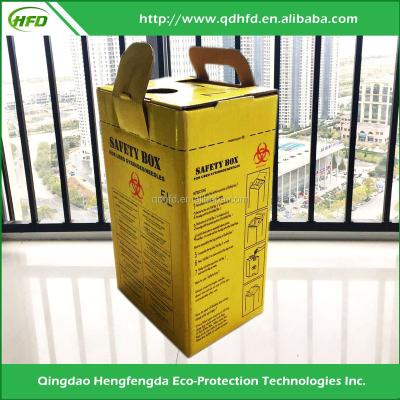 China Waterproof Safety 5L Biohazard Waste Box Cardboard Medical Safety Boxes for sale