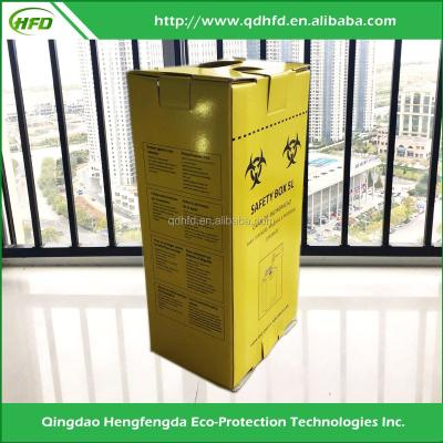 China Biological paper craft and incinerator hospital waste / medical safety box for biohazard for sale