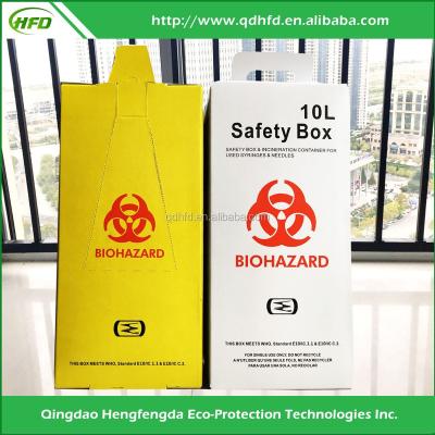 China Waterproof 2 Layer Cardboard Safety Box For Syringes Used In Needle / Sharp Container for sale