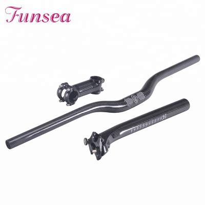 China Mountain Bikes OEM Wholesale Bicycle Parts Full Carbon Fiber Handlebar Carbon Bicycle Handlebar For MTB for sale