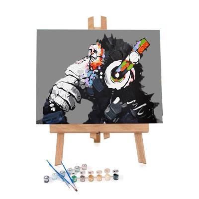 China Modern Payment Monkey Support Paypal Design Animal Canvas Wall Art Customize Painting By Numbers for sale