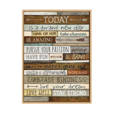 China Modern Wall Decor Office Quotes Theme Motivational Canvas Prints Framed Inspirational Canvas Wall Art for sale