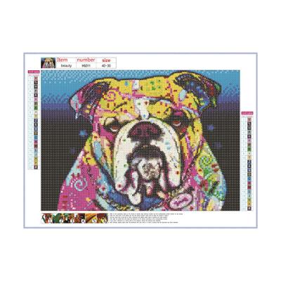 China Colorful Dog Diy Crystal Diamond Painting Custom 30x40cm Modern Full Handwork 5d Round Drill for sale