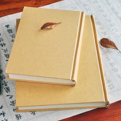 China Perfect Kraft Paper Cover Binding Eco - Friendly Paper Notebook With Debossed Logo for sale