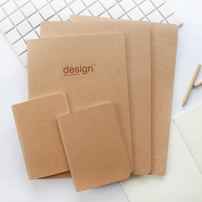 China 2020 Eco-friendly Paper Size Kraft Paper Cover Cheap Custom Diary Notebook For School for sale