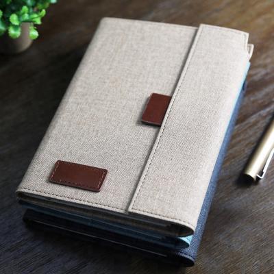 China Logo On Piece Leather Teacher's Day Gifts 2018 2020 Textured Leather Cloth PU Cover Notebooks for sale