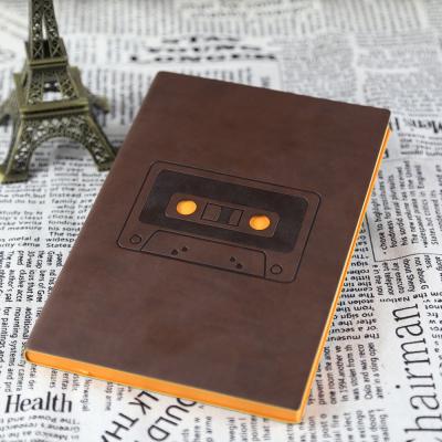 China Expandable Pocket Fashionable Cavity PU Soft Leather Blank Sketch Book for sale