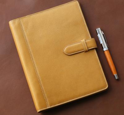 China Refillable Custom Agenda Genuine Leather Genuine Leather Planner for Gift for sale