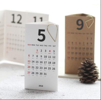 China Eco-friendly Creative / Recycled Newest File Penrack Small Desk Calendar for sale