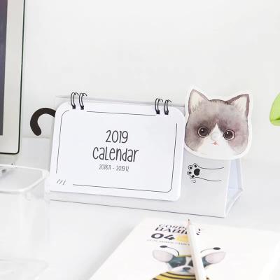 China Kraft paper based office 2020 2021custom cat calendar with wire-o tie for sale