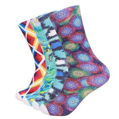 China 2021 Breathable Hot Selling 180tian Fabric Women's Thick Tie Dye Woolen Socks for sale