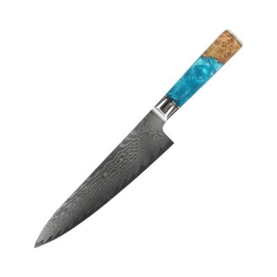 China TUOMEI Traditional Chef Professional Cleaver 8 Inch High Carbon Meat Cutting Knife Damascus Steel Chef Knife for sale