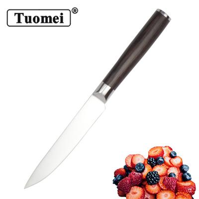 China TUOMEI Amazon Product Viable Factory Supplier 3.5 Inch Paring Knife With Pakka Wood Handle In Kitchen Peeling Fruit Vegetable Knife for sale