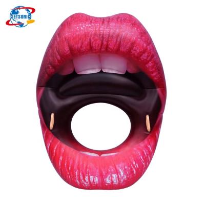 China Eco-friendly PVC Lip Floating Mat Swimming Pool Float Tube Inflatable Toys Swimming Toy For Adult for sale