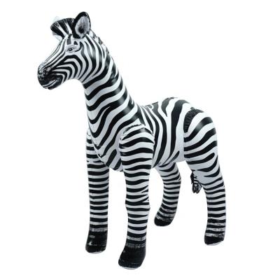 China PVC 32inH Zebra Theme Birthday Party Supply Realistic Looking Kids Toys Inflatable Wild Animals for sale