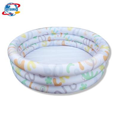 China Hot Selling Trend Inflatable Swimming Large Three Ring Pool Shapes Unique Design Summer Outdoor Family Fun Swimming Pool Paddling Pool for sale