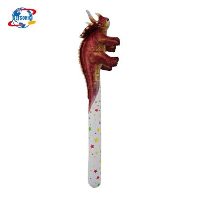 China Dinosaur Shape Person 92cmH Express Fun Blow Up Toys Thunder Inflatable Sticks Stick With Pop for sale