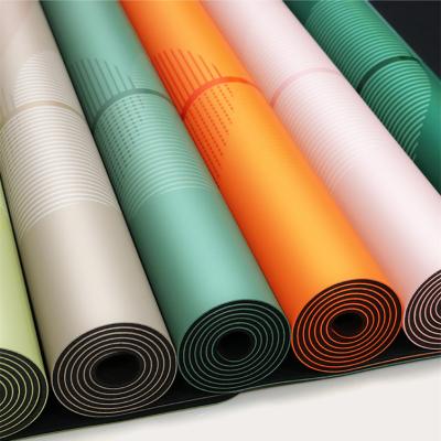 China Wholesale eco-friendly custom yogamat organic fitness printing logo natural rubber non slip PU natural rubber yoga mat for sale