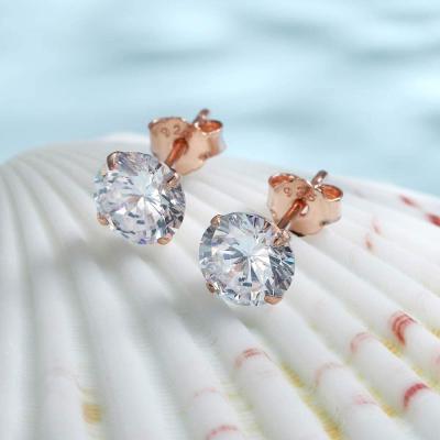 China CLASSIC Dropshipping I Couldn't Tie The Knot Without You Bridesmaids Stud Earrings Bridesmaid Gift Zircon Ear Studs 6 Set for sale