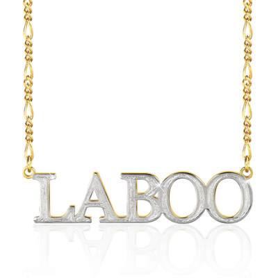 China Customized Environmentally Friendly Personalized Customized Necklace Mens Gold Plated Name Necklace Uppercase Gold Necklace for sale