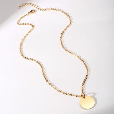 China Trendy Women Fashion Party Lady Candid Jewelry Elegant Accessory Gift 12 Symbol Engraved Chic Zodiac Coin Necklaces for sale