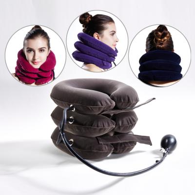 China China Manufacturer Adjustable Home Medical Equipment 3 Layers Air Neck Traction Reliever Cervical Pain Neck Traction Device for sale