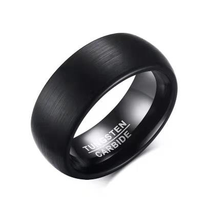 China High Quality 8MM Tungsten Carbide Black Jewelry Gift For Man Or Women for sale