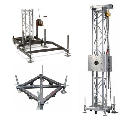 China The Stage Truss Assembly PLUSTRUSS Low Truss Aluminum Display Stage Tower Lift Floor Support Truss Lifting System Parts for sale