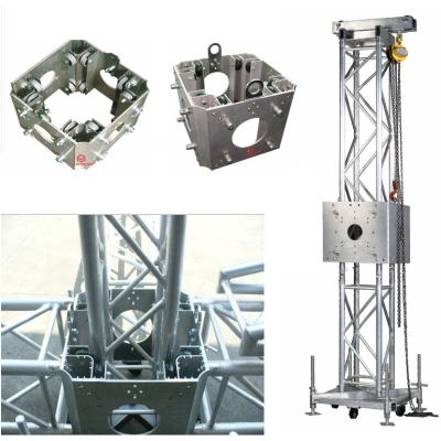 China Stage Truss Assembly PLUSTRUSS Aluminum Truss Display Tower Lift Floor Support Truss System Parts Sleeve for sale