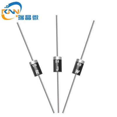 China rectifier diode 1N5408 In5408 3A 1000V DO-201AD DO-27 5408 3 amp axial 1000 volt 58*1.2mm electronic silicon diodes for sale