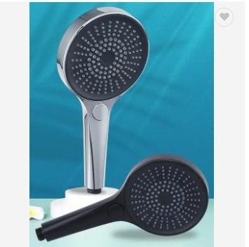 China Chrome Finish High Pressure Three Function Handheld Shower Head For Bathroom Redesign for sale