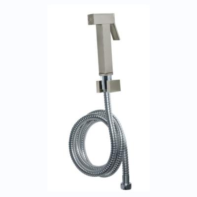 China Light Grey Brass Hand-Held Bidet Sprayer For Sustainable Hot And Cold Bathroom Sets for sale