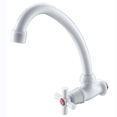 China Bathroom Faucet Accessory Type Faucet Modern Design ABS Goose Neck Water Plastic Tap for sale