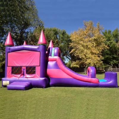 China ZZPL PVC Pink Inflatable Castle With Slide For Kids,Commercial Inflatable Bouncer Slide COM For Sale for sale