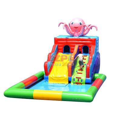 China PVC Tarpaulin Small Inflatable Water Park , Octopus Inflatable Water Park for sale