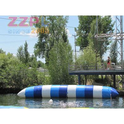 China Outdoor Funny Inflatable Water Playground Water Playground Pillow Catapult Jumping Drop For Amusement Park for sale