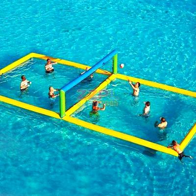 China Floating Theme Park Inflatable Water Volleyball Match, Inflatable Volleyball Court For Open Water for sale