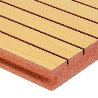 China Sound Absorption High Density Fiberboard High Density Fiberboard Wall Acoustic Fluted MDF Board Highly Efficient Fire Retardant Maple Board Wood Decorative Panel zu verkaufen