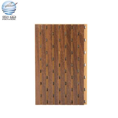 China Highly Efficient Sound Absorption Wholesales Modern Grooved Wood Sound Absorbing Panel Slotted Acoustic Panel For Hotel for sale