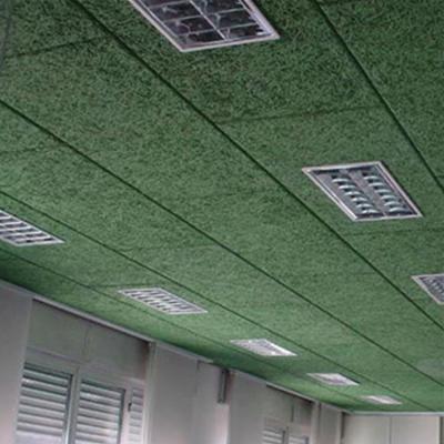 China Latest Hot Sale Wood Chips Sound Absorbing Ceiling Panel Fiber Cement Integrated Ceilings Acoustic Panel for sale