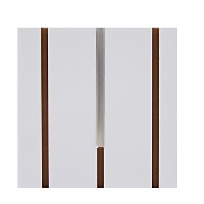 China Easy White 18Mm Melamine Laminated MDF Board Slotted Wall Panel 4*8 Melamine Laminated Board For Mall for sale